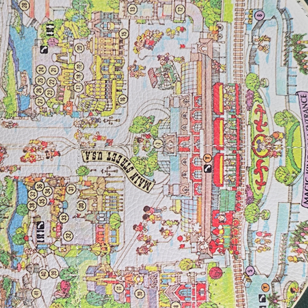 {Disney} Crossbody Bag - Walt Disney World 50th Anniversary - Map - Picture 12 of 15